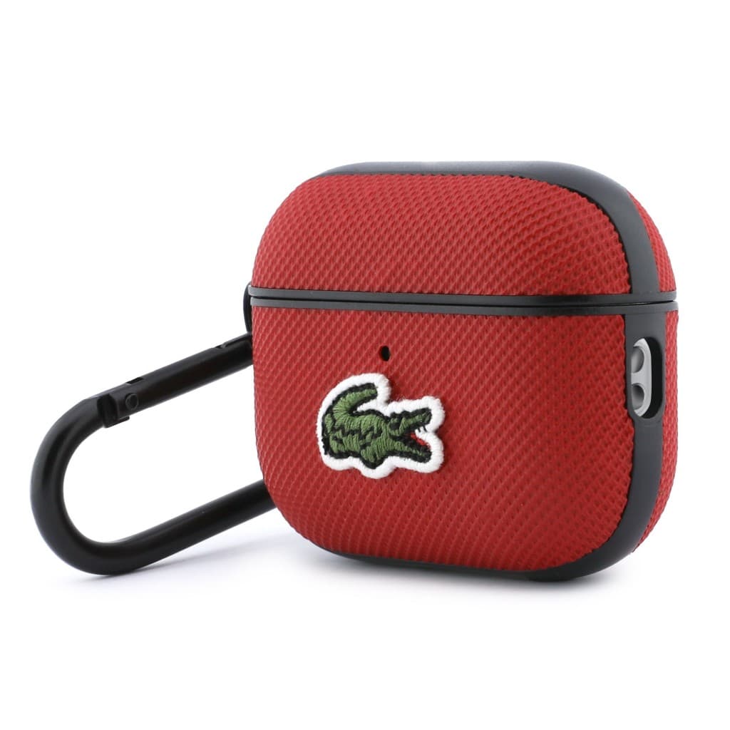 Pouzdro Lacoste Petit Pique Croc Logo Patch pro AirPods Pro 3 Red - náhled 3