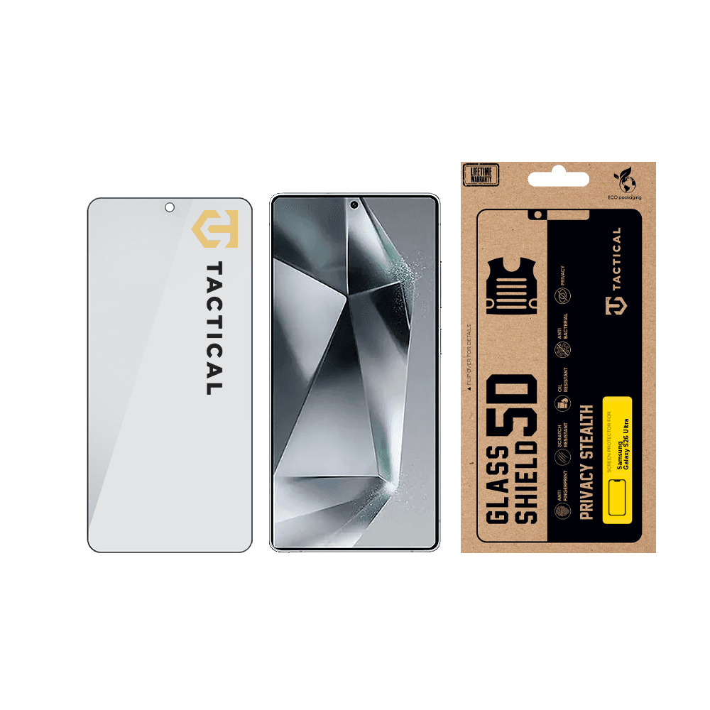 Tvrzené sklo Tactical Glass Shield Privacy Stealth 5D pro Samsung Galaxy S26 Ultra Black - náhled 3