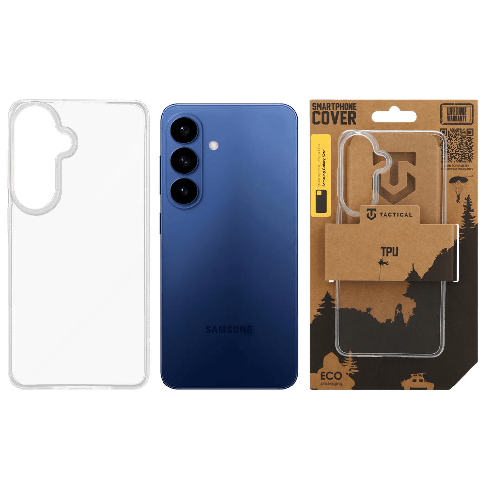 Zadní kryt Tactical TPU pro Samsung Galaxy S26+ Transparent - náhled 3