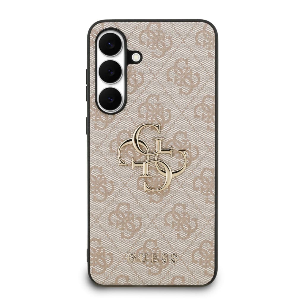 Zadní kryt Guess PU 4G Metal Logo pro Samsung Galaxy S25 FE Pink - náhled 3