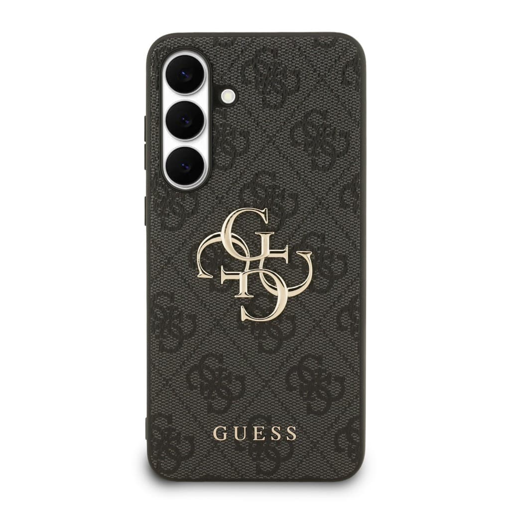 Zadní kryt Guess PU 4G Metal Logo pro Samsung Galaxy S25 FE Grey - náhled 3