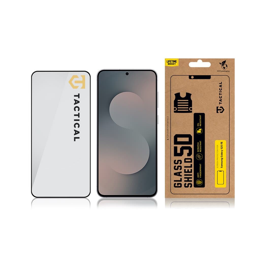 Tvrzené sklo Tactical Glass Shield 5D pro Samsung Galaxy S25 FE Black - náhled 3