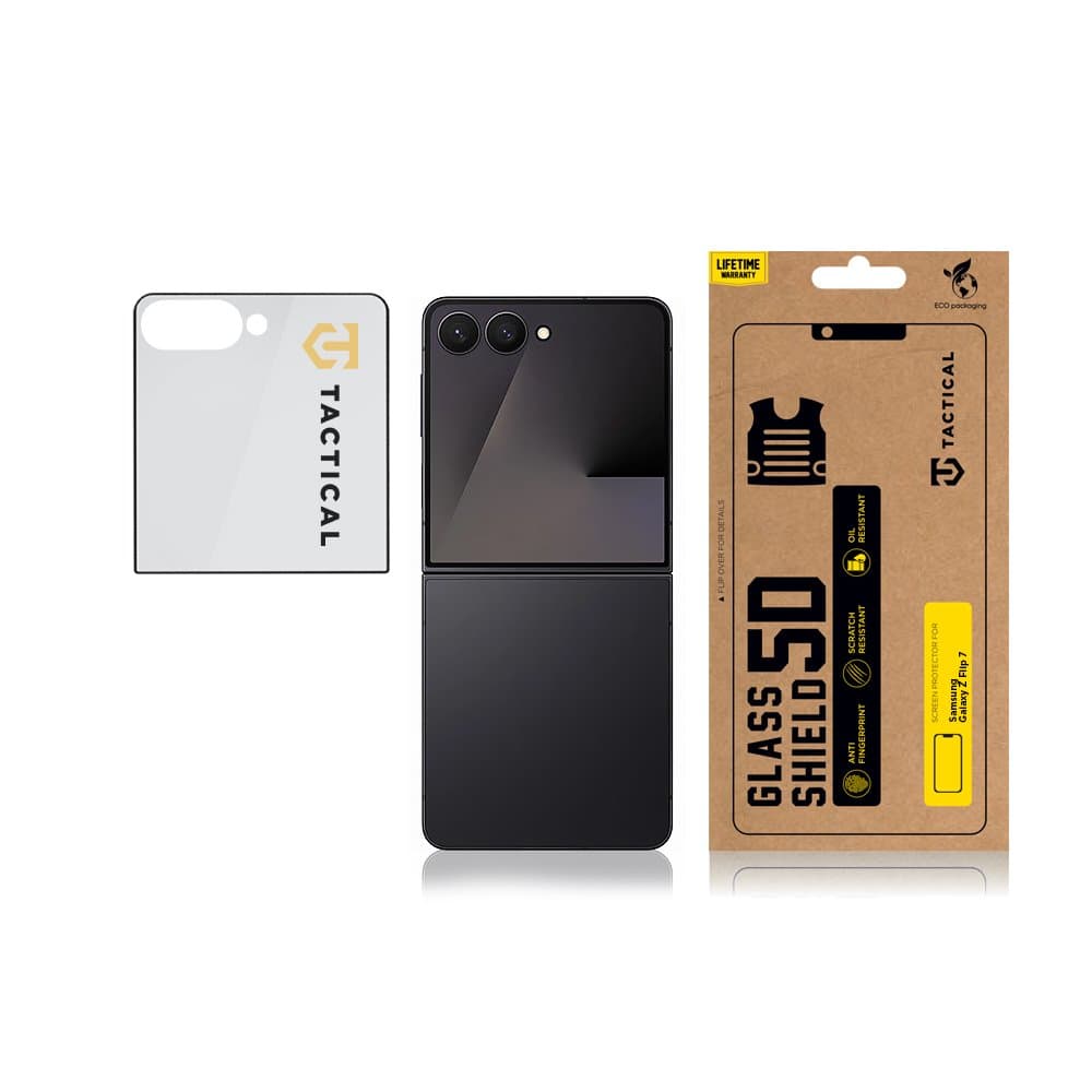 Tvrzené sklo Tactical Glass Shield 5D (Vnější) pro Samsung Galaxy Z Flip 7 Black - náhled 3