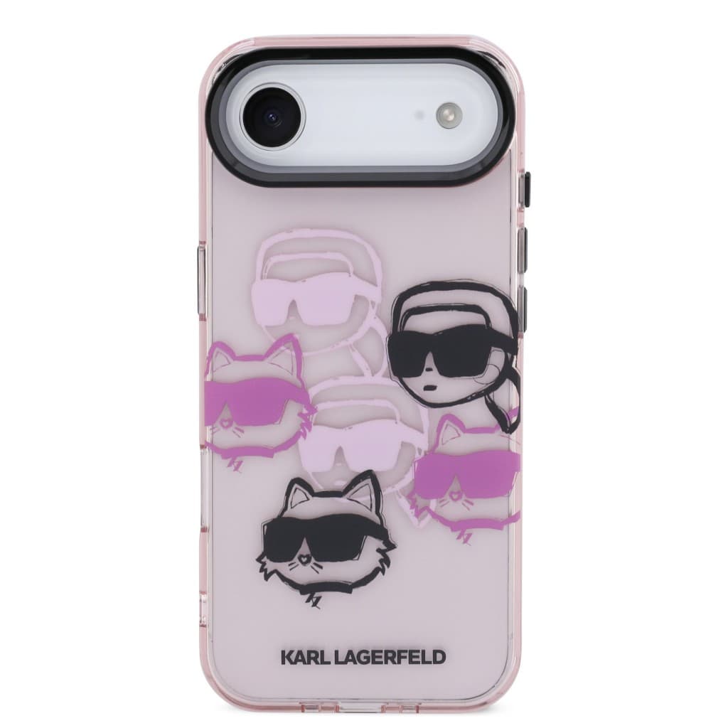 Zadní kryt Karl Lagerfeld IML Multi K&amp;CH Heads pro iPhone Air Pink - náhled 3