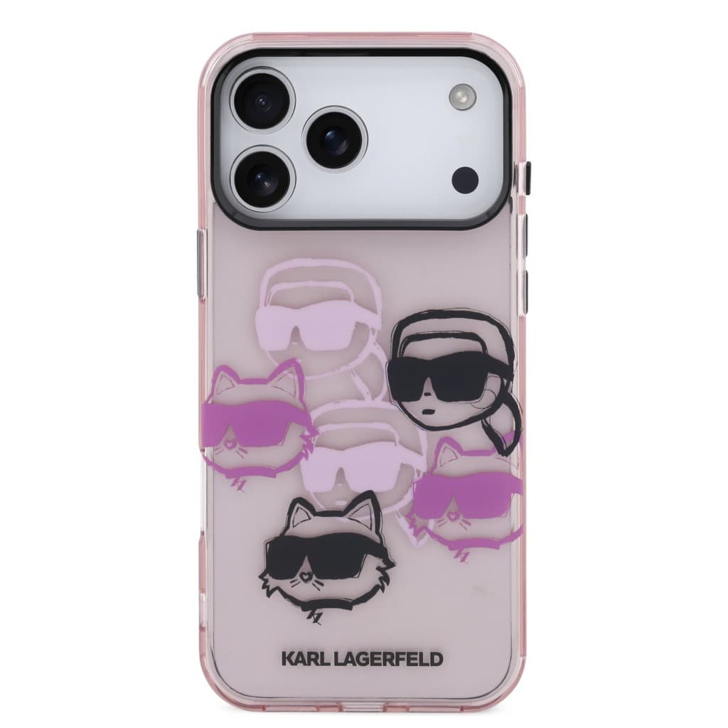 Zadní kryt Karl Lagerfeld IML Multi K&amp;CH Heads pro iPhone 17 Pro Max Pink - náhled 3