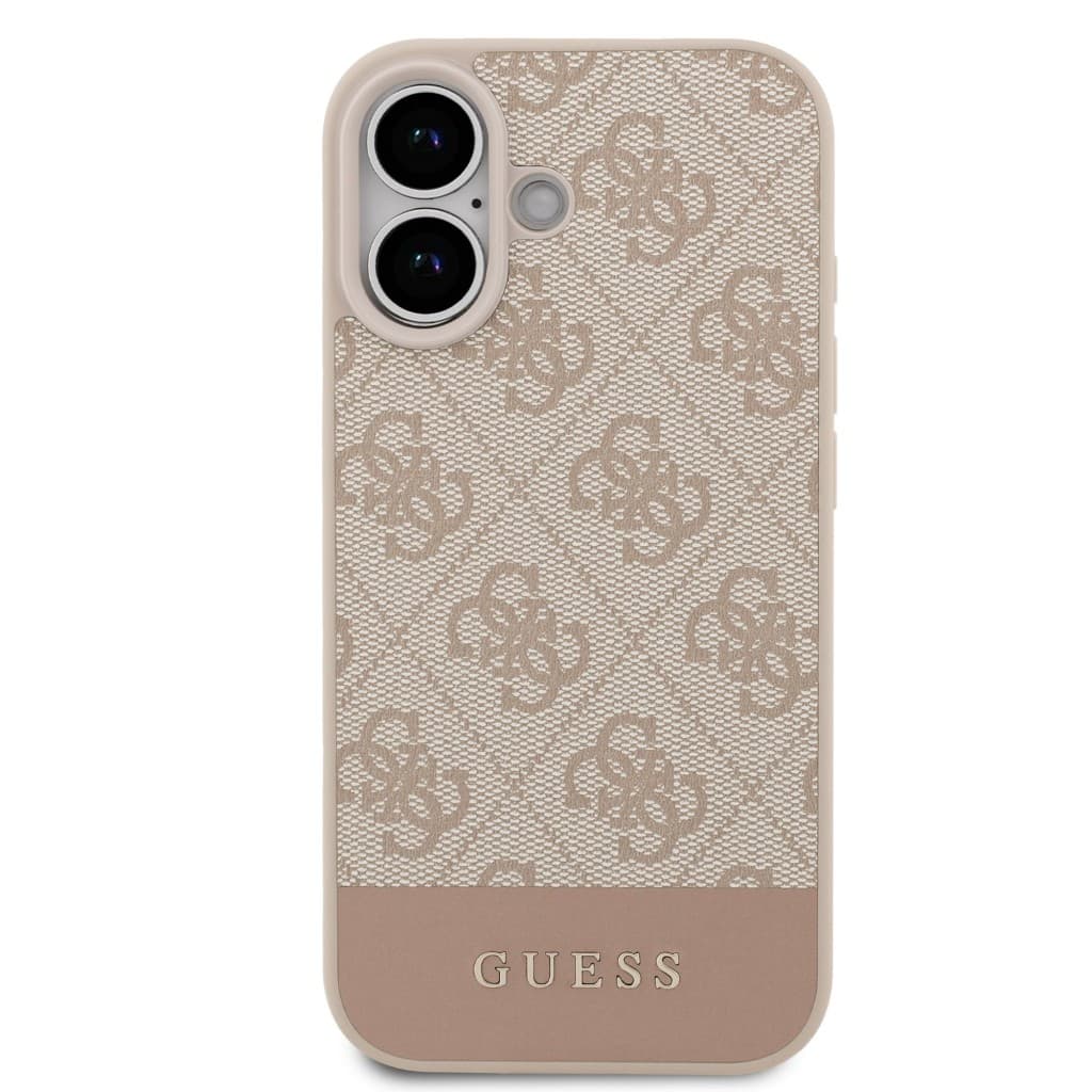 Zadní kryt Guess PU 4G Stripe pro iPhone 17 Pink - náhled 3