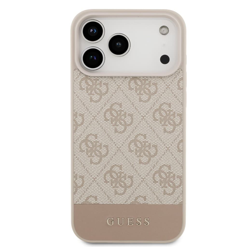 Zadní kryt Guess PU 4G Stripe pro iPhone 17 Pro Max Pink - náhled 3