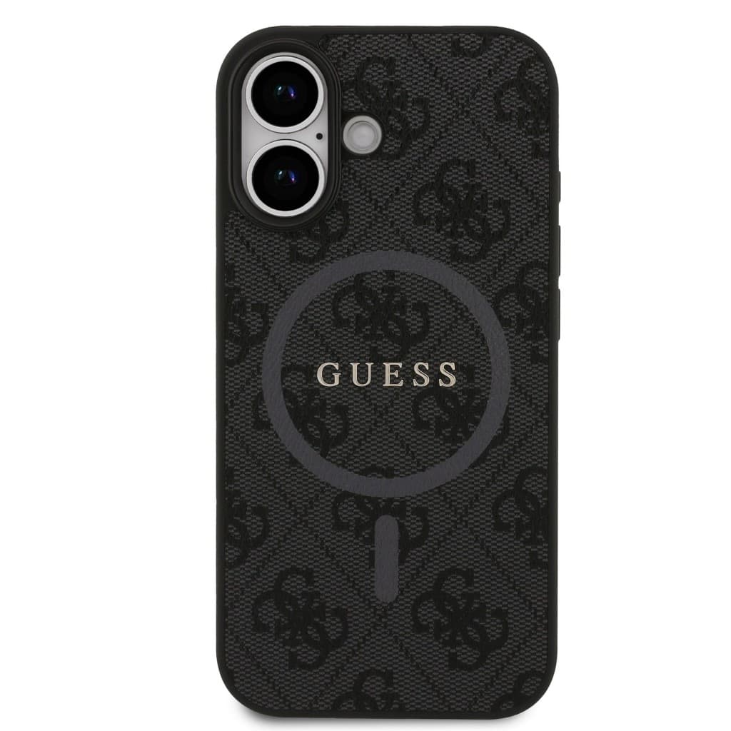 Zadní kryt Guess PU Leather 4G Colored Ring MagSafe pro iPhone 17 Black - náhled 3