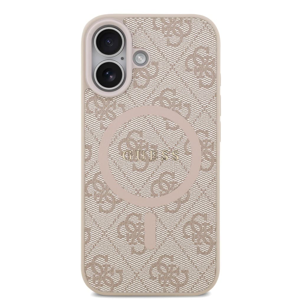 Zadní kryt Guess PU Leather 4G Colored Ring MagSafe pro iPhone 17 Pink - náhled 3