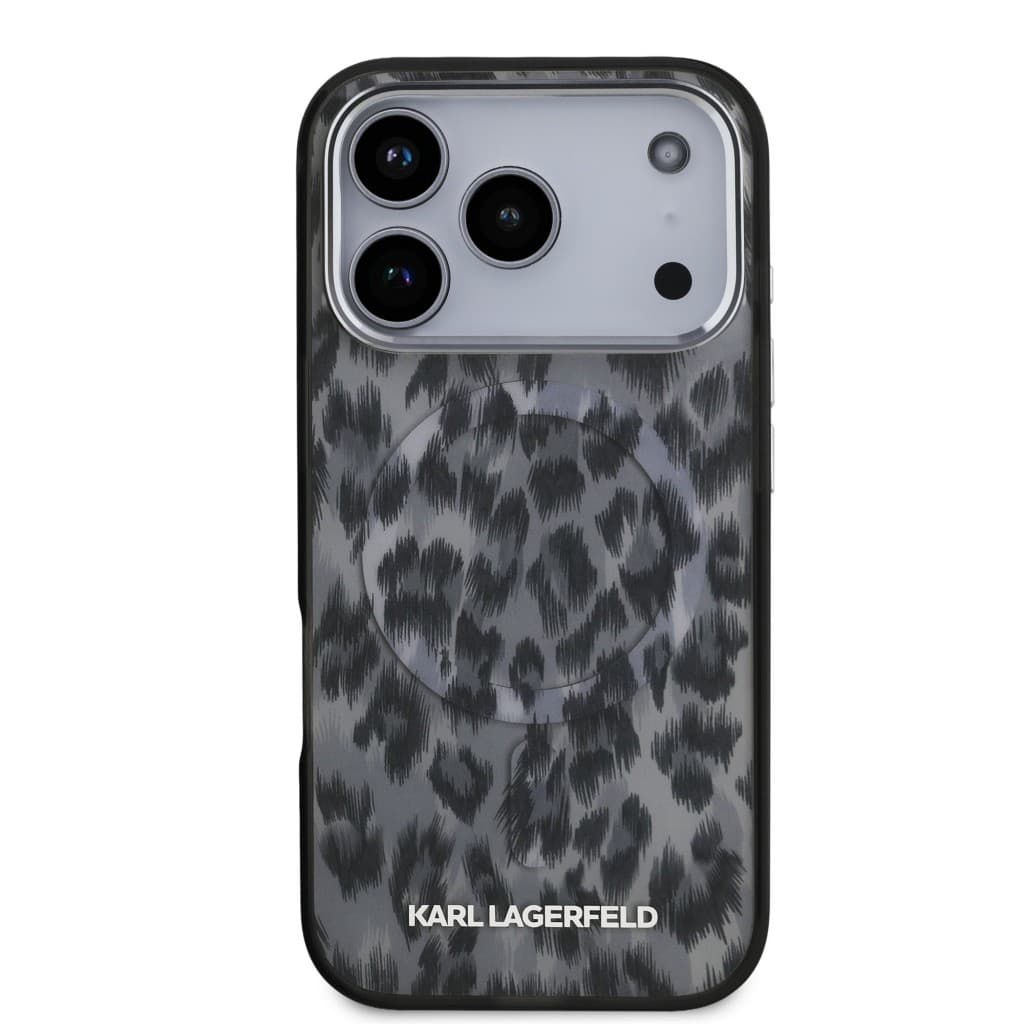 Zadní kryt Karl Lagerfeld IML Leopard MagSafe pro iPhone 17 Pro Grey - náhled 3