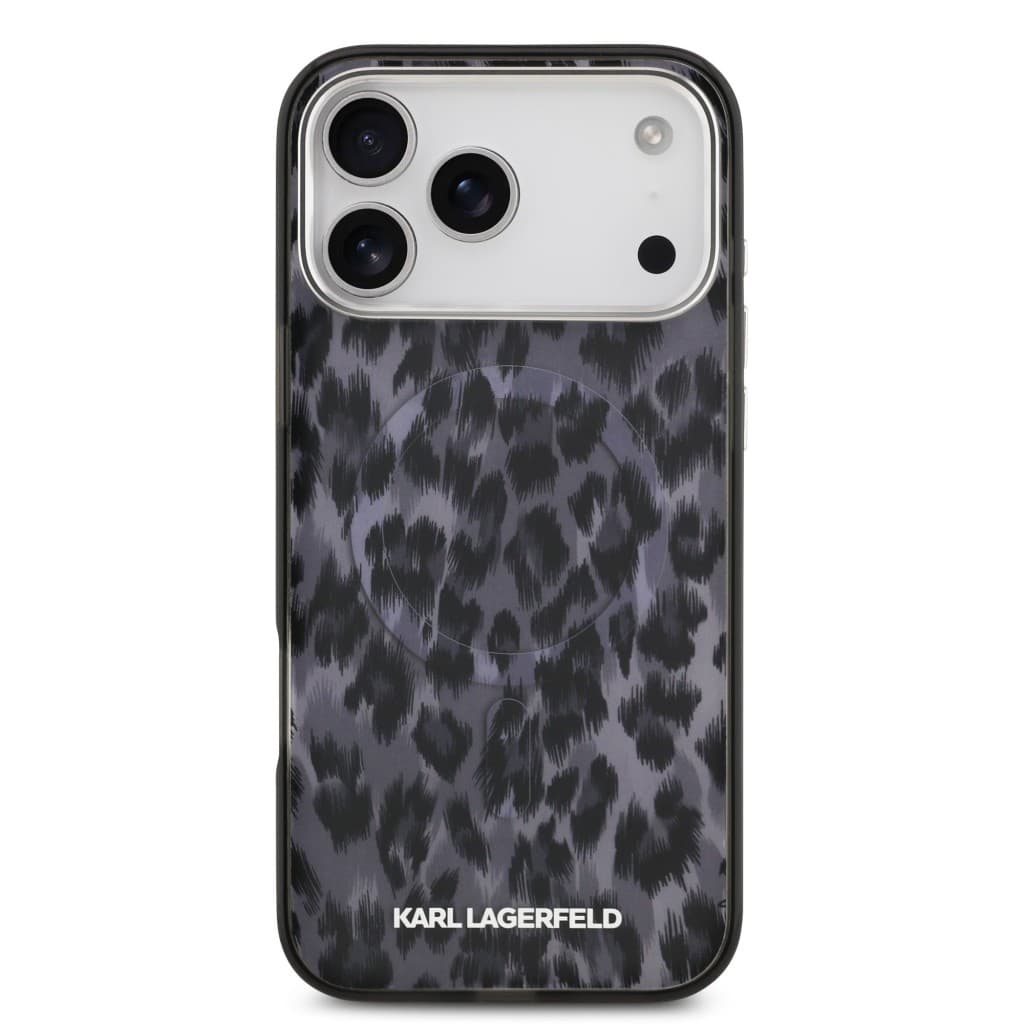 Zadní kryt Karl Lagerfeld IML Leopard MagSafe pro iPhone 17 Pro Max Grey - náhled 3