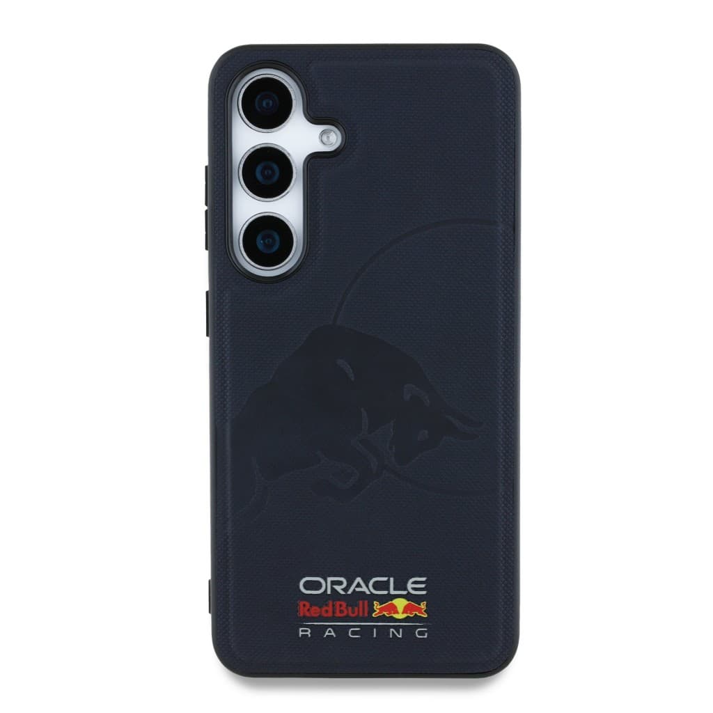 Zadní kryt Red Bull Leather Meshed Debossed Logo MagSafe pro Samsung Galaxy S25 Navy - náhled 3