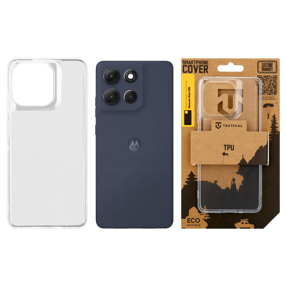 Zadní kryt Tactical TPU pro Motorola Moto G86 Transparent - náhled 3