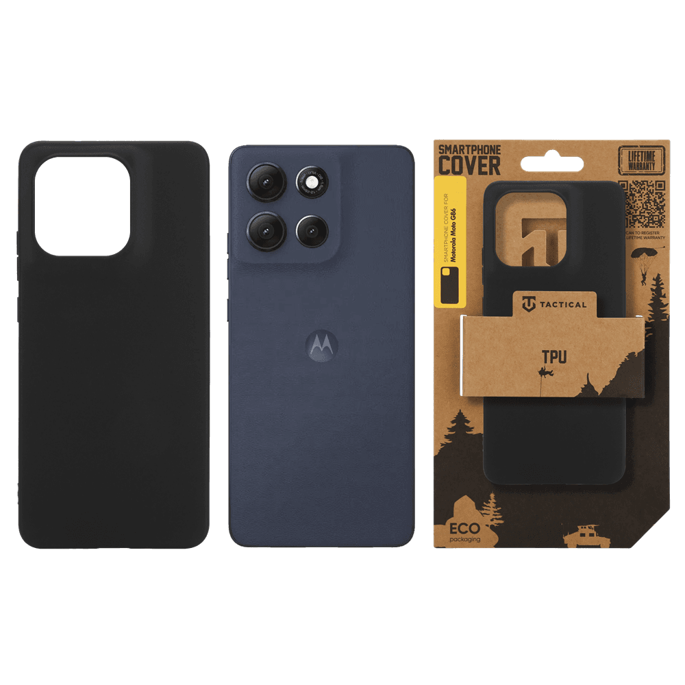 Zadní kryt Tactical TPU pro Motorola Moto G86 Black - náhled 3