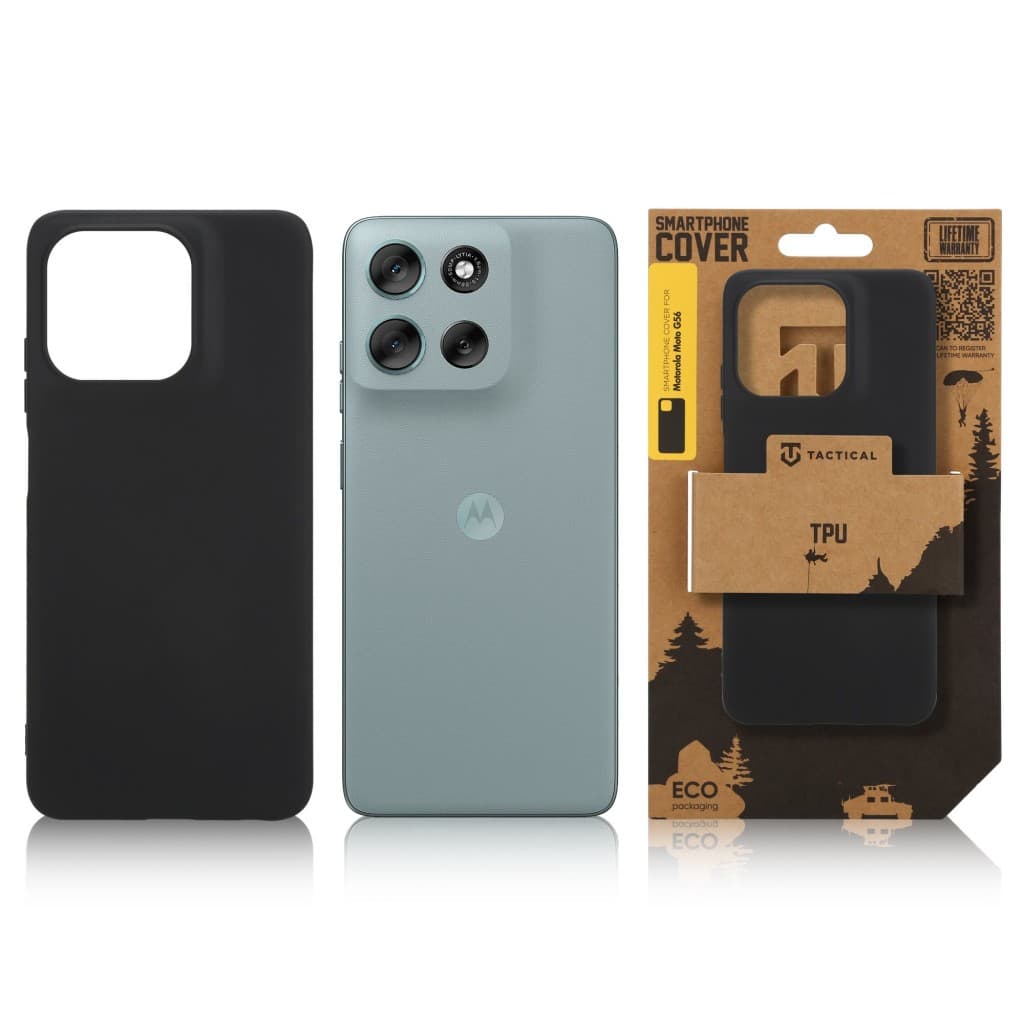 Zadní kryt Tactical TPU pro Motorola Moto G56 Black - náhled 3