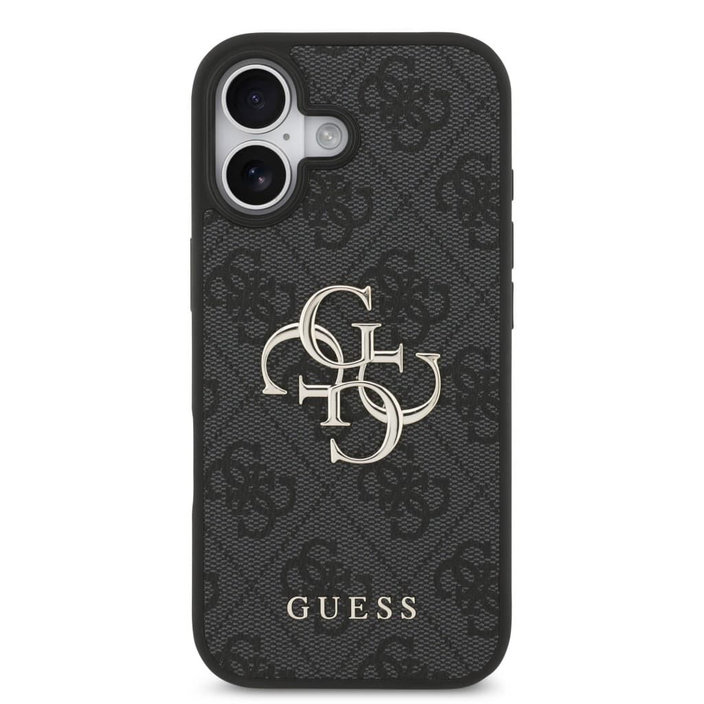 Zadní kryt Guess PU 4G Metal Logo pro iPhone 17 Grey - náhled 3