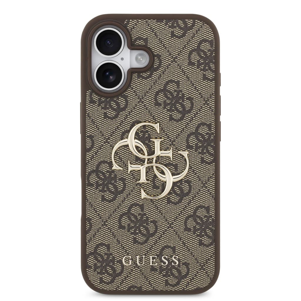 Zadní kryt Guess PU 4G Metal Logo pro iPhone 17 Brown - náhled 3