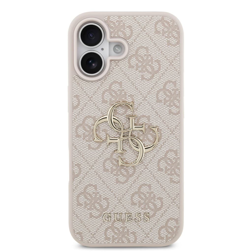 Zadní kryt Guess PU 4G Metal Logo pro iPhone 17 Pink - náhled 3