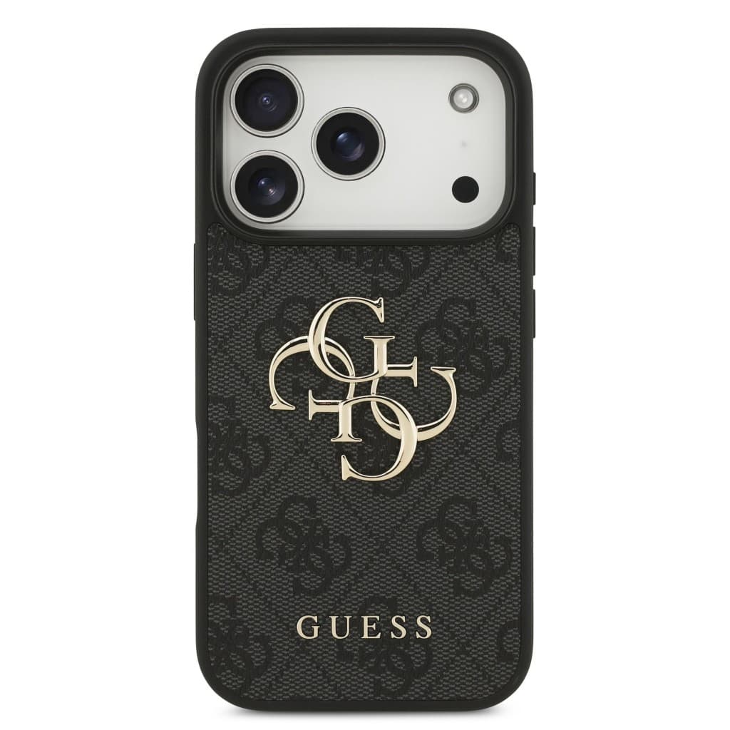 Zadní kryt Guess PU 4G Metal Logo pro iPhone 17 Pro Grey - náhled 3