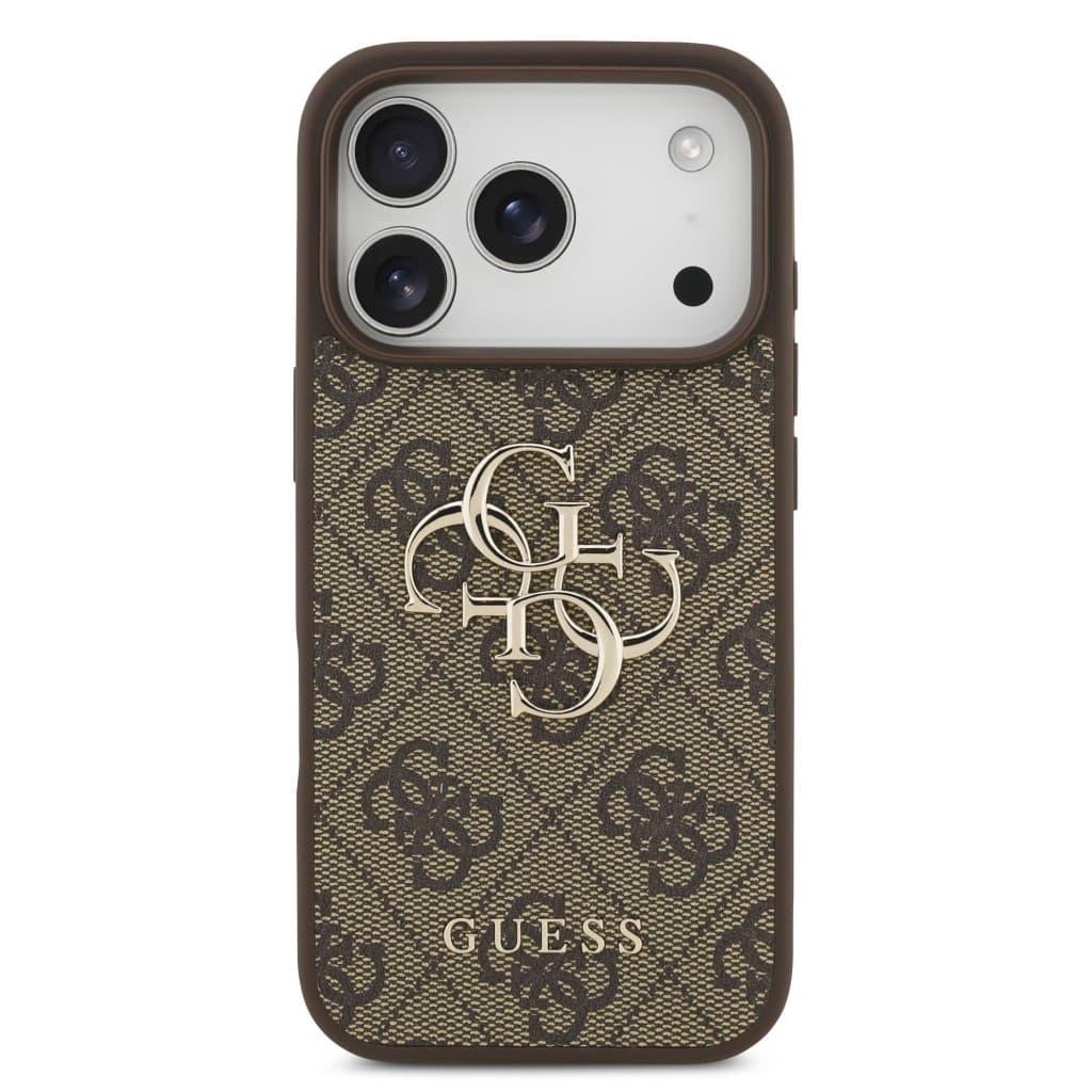 Zadní kryt Guess PU 4G Metal Logo pro iPhone 17 Pro Brown - náhled 3