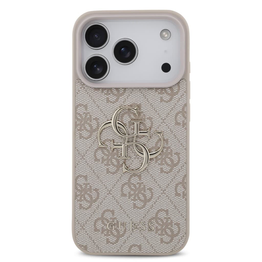 Zadní kryt Guess PU 4G Metal Logo pro iPhone 17 Pro Pink - náhled 3