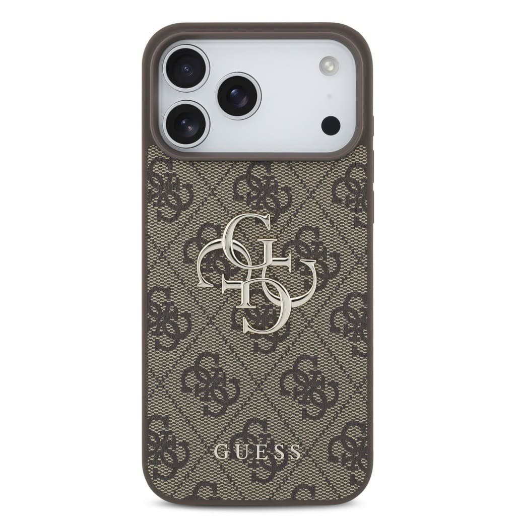 Zadní kryt Guess PU 4G Metal Logo pro iPhone 17 Pro Max Brown - náhled 3