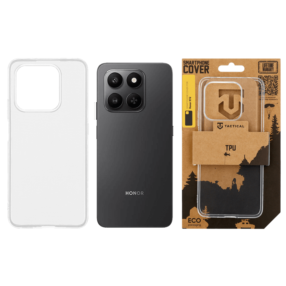 Zadní kryt Tactical TPU pro Honor X7d Transparent - náhled 3