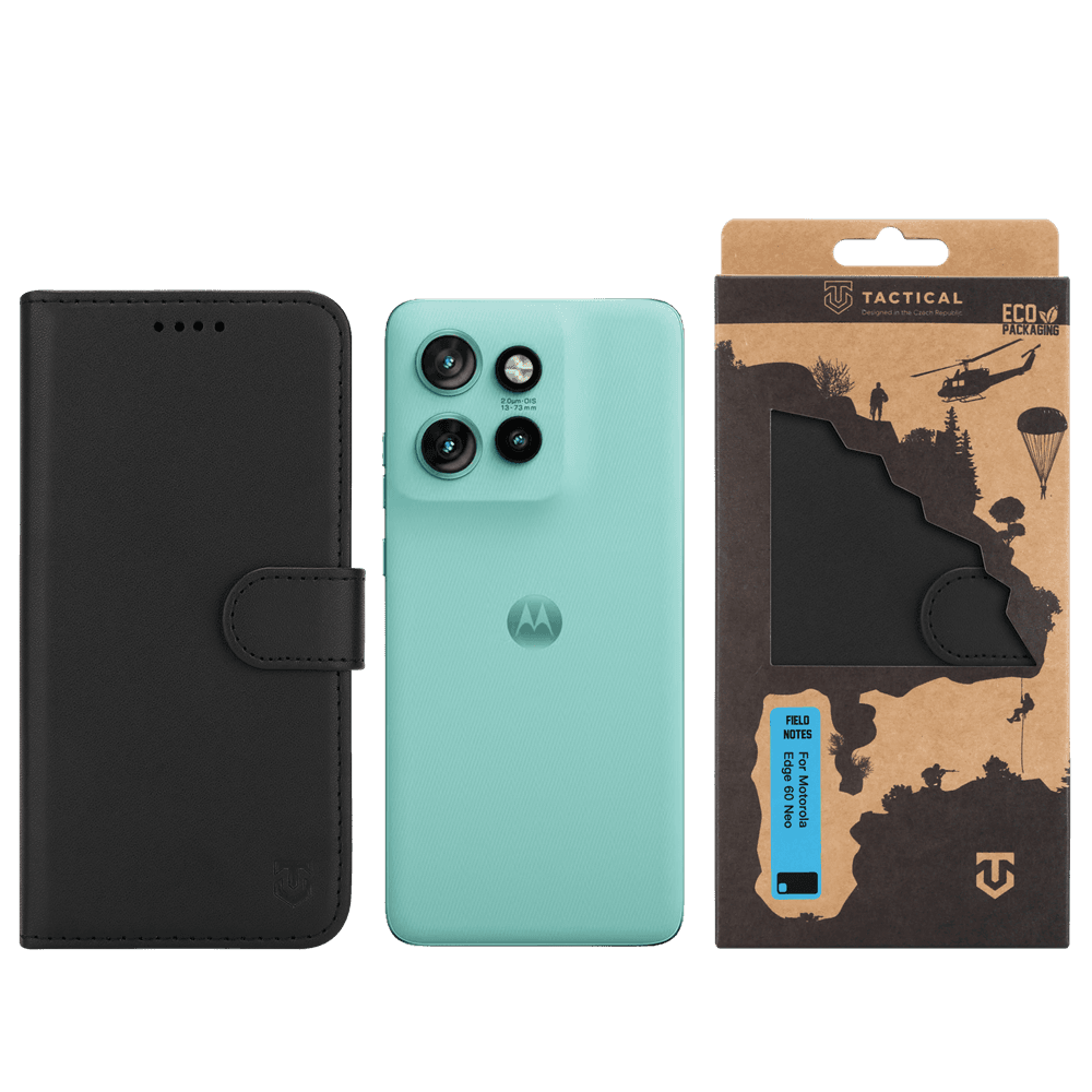 Knížkové pouzdro Tactical Field Notes pro Motorola Edge 60 Neo Black - náhled 3