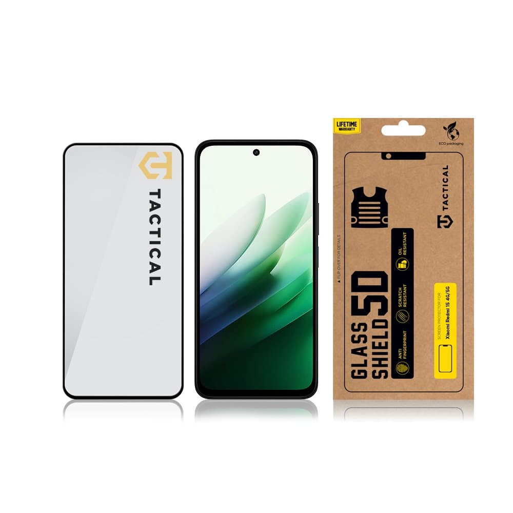 Tvrzené sklo Tactical Glass Shield 5D pro Xiaomi Redmi 15 4G/5G Black - náhled 3