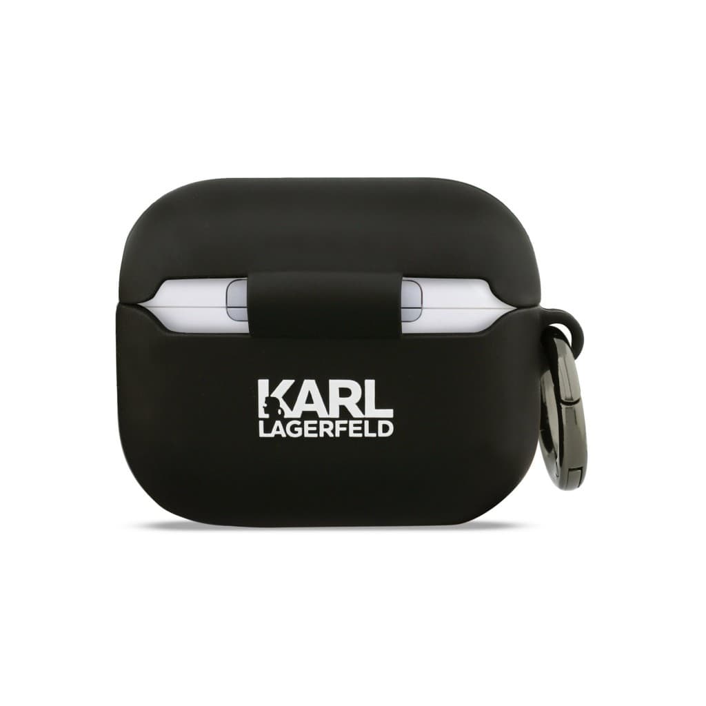 Silikonové pouzdro Karl Lagerfeld 3D Logo NFT Choupette Head pro AirPods Pro 3 Black - náhled 3