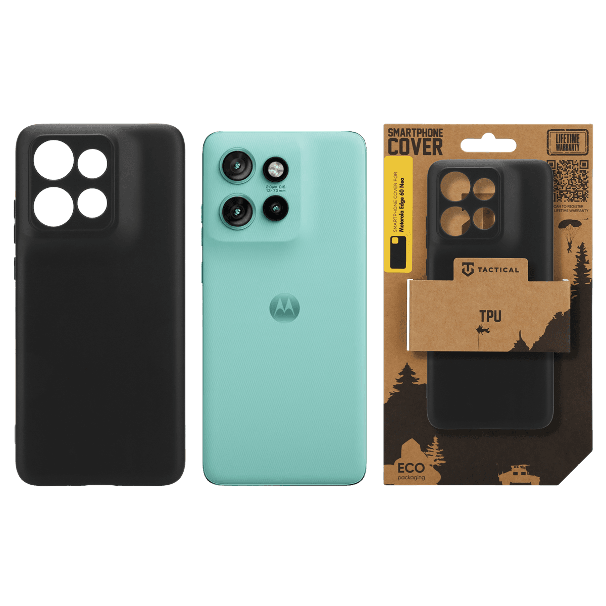 Zadní kryt Tactical TPU pro Motorola Edge 60 Neo Black - náhled 3