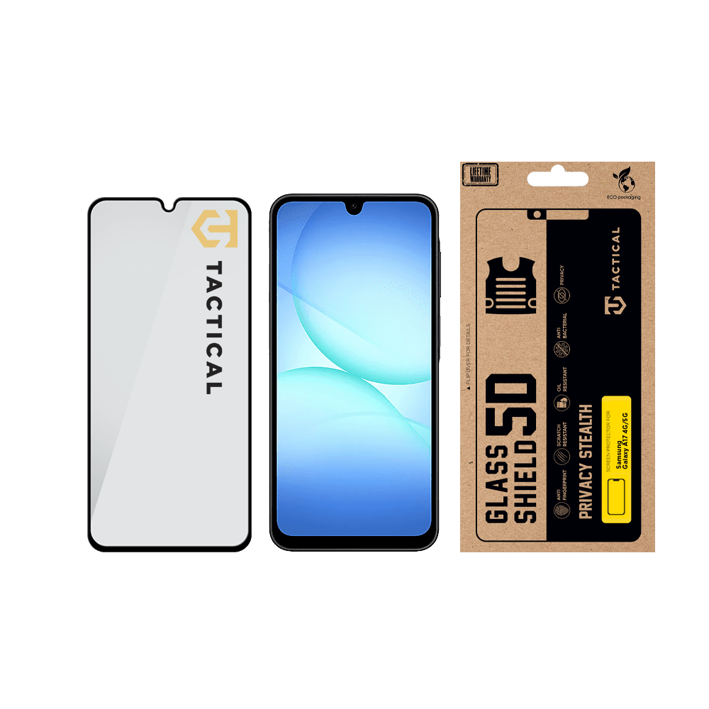 Tvrzené sklo Tactical Glass Shield Privacy Stealth 5D pro Samsung Galaxy A17 4G/5G Black - náhled 3