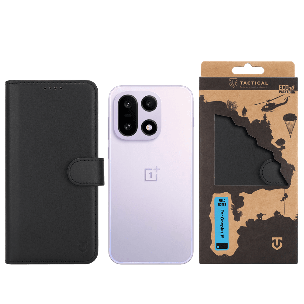 Knížkové pouzdro Tactical Field Notes pro Oneplus 15 Black - náhled 3
