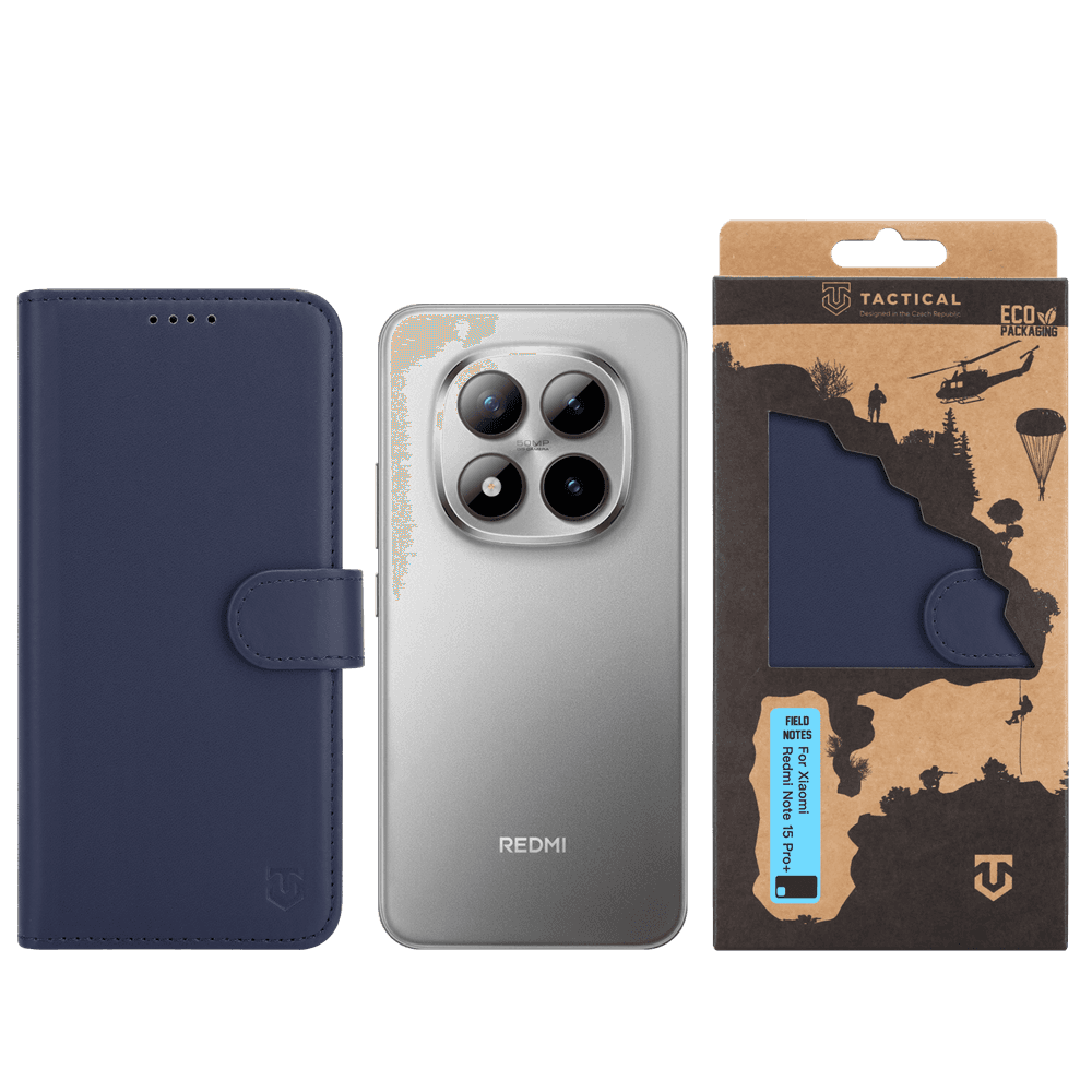 Knížkové pouzdro Tactical Field Notes pro Xiaomi Redmi Note 15 Pro+ Blue - náhled 3