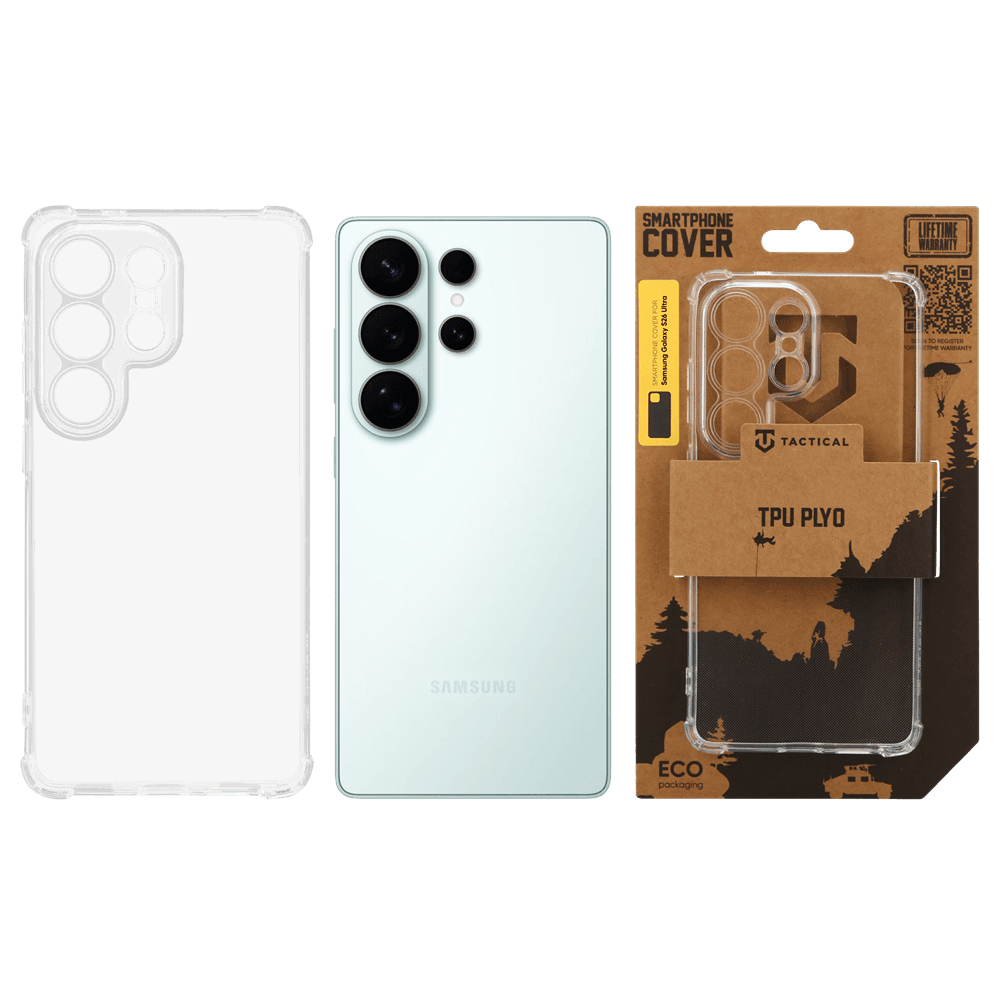 Zadní kryt Tactical TPU Plyo pro Samsung Galaxy S26 Ultra Transparent - náhled 3