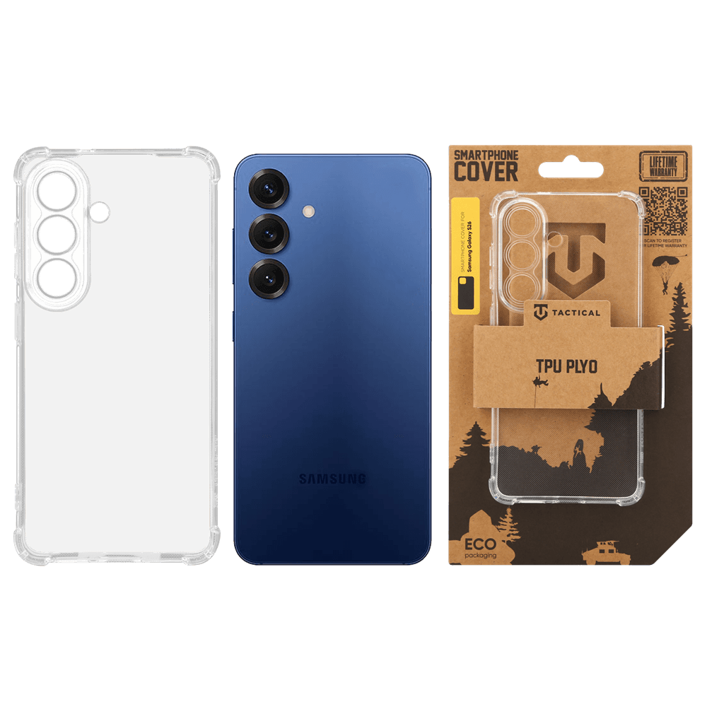 Zadní kryt Tactical TPU Plyo pro Samsung Galaxy S26 Transparent - náhled 3