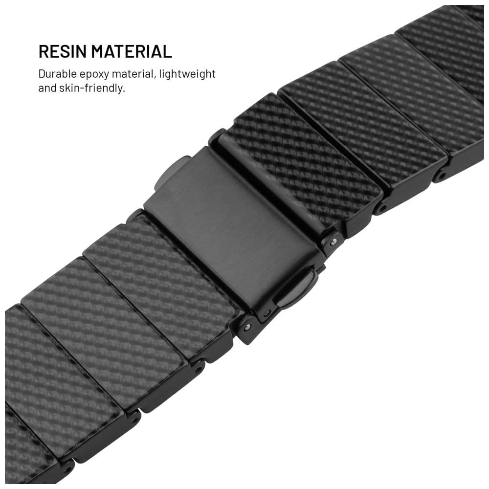 Resinový řemínek FIXED Resin Strap s Quick Release 18mm pro smartwatch, Carbon Black - náhled 3