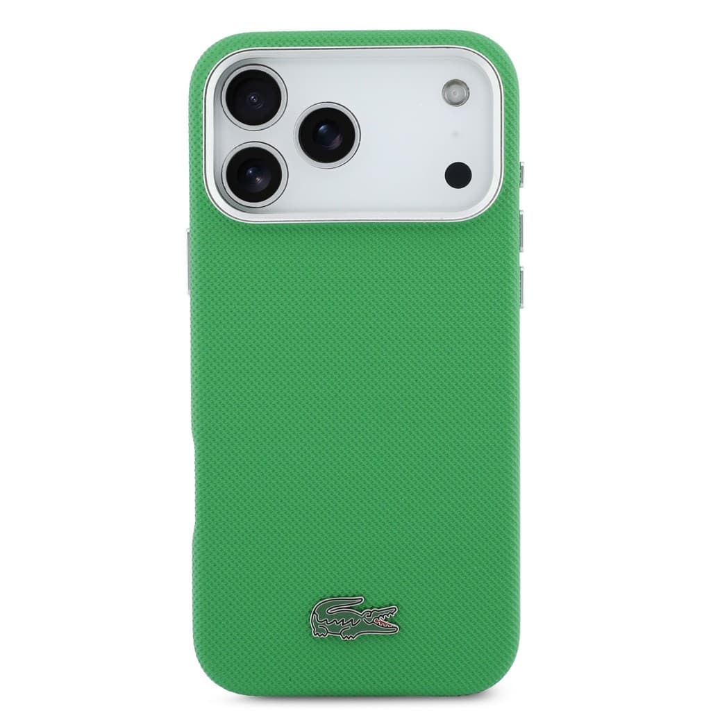 Zadní kryt Lacoste Iconic Petit Pique Metal Logo MagSafe pro iPhone 17 Pro Max Green - náhled 3