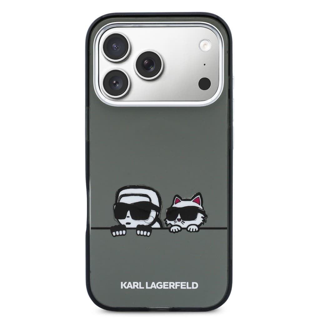 Zadní kryt Karl Lagerfeld IML K&amp;CH Heads Logo MagSafe pro iPhone 17 Pro Black - náhled 3