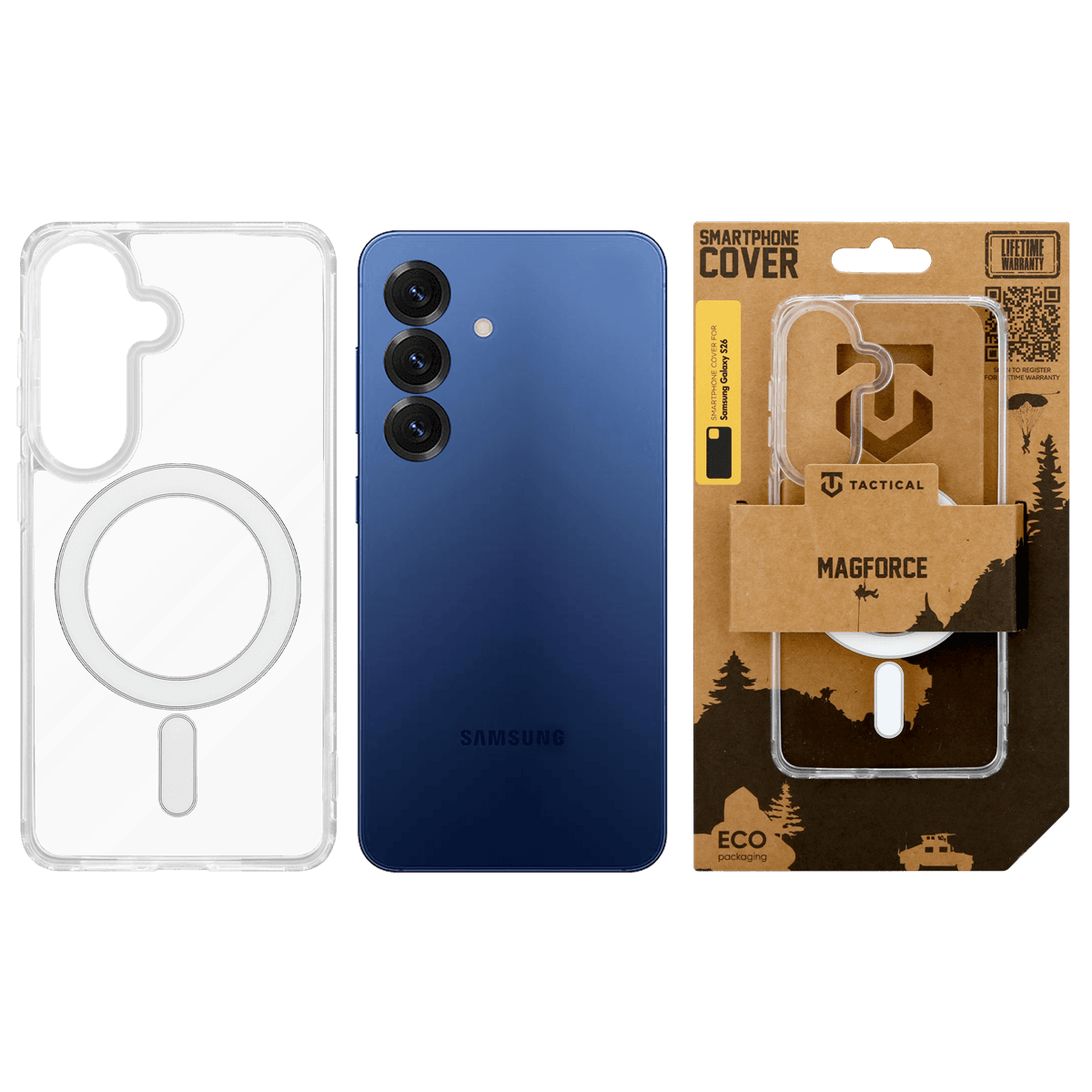 Zadní kryt Tactical MagForce pro Samsung Galaxy S26 Transparent - náhled 3