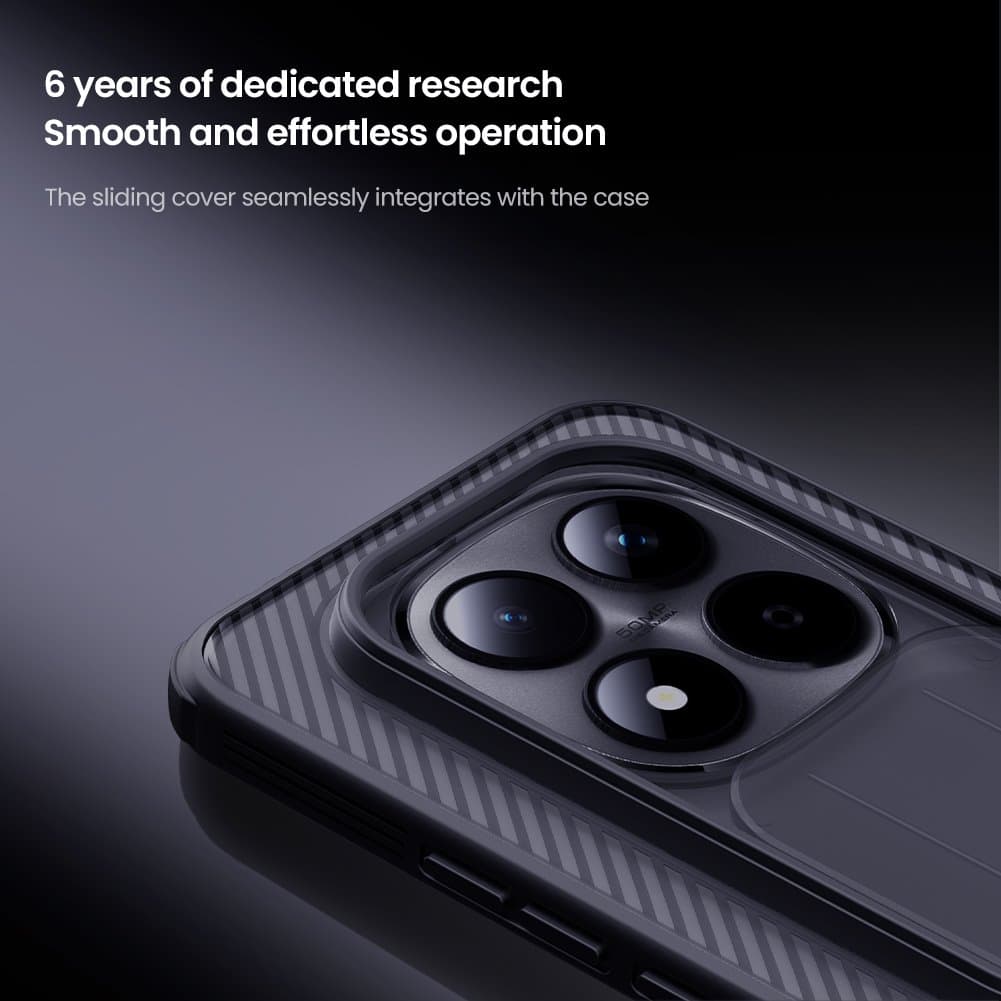 Zadní kryt Nillkin CamShield PRO pro Xiaomi Redmi Note 15 Pro+ 5G Transparent Black - náhled 3