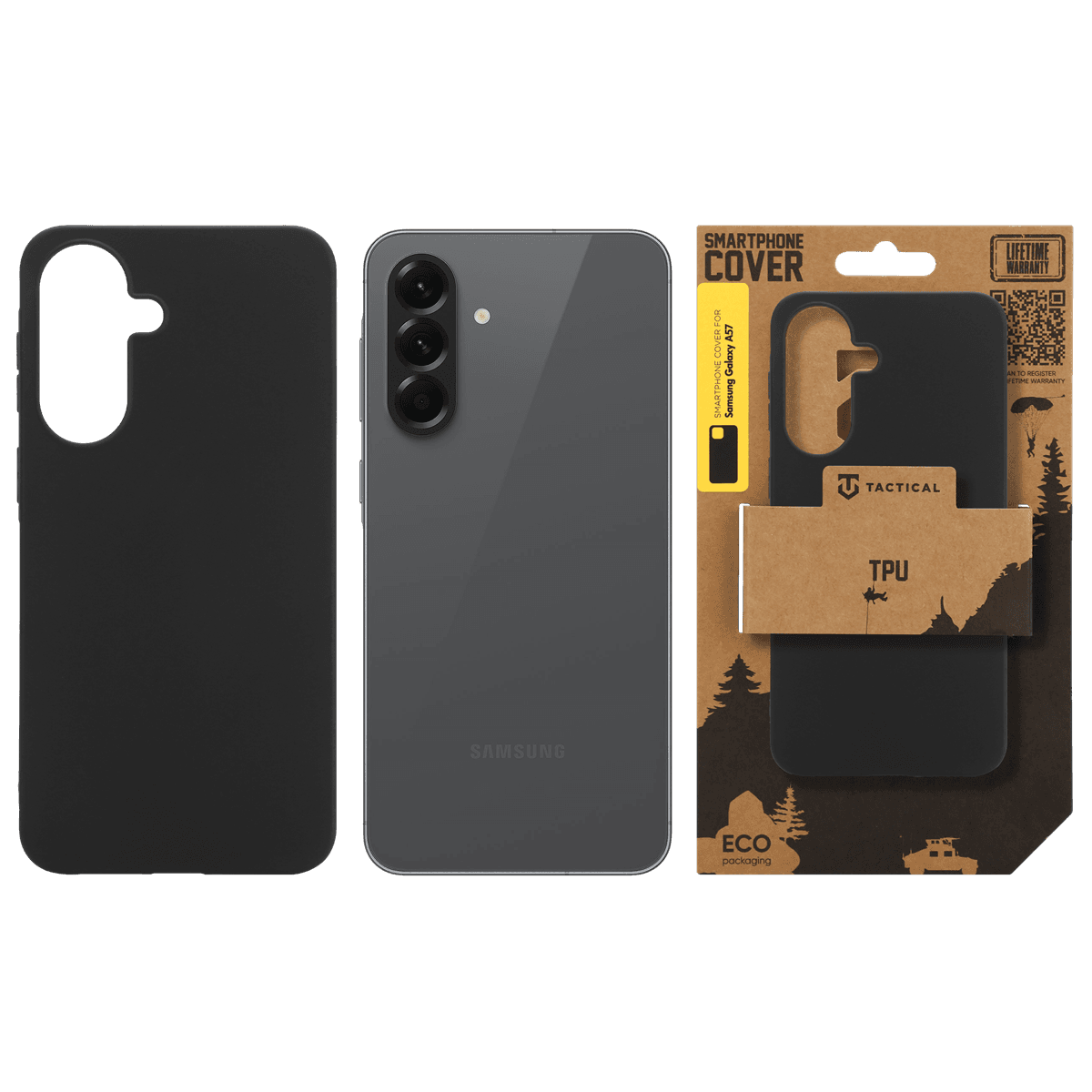 Zadní kryt Tactical TPU pro Samsung Galaxy A57 Black - náhled 3
