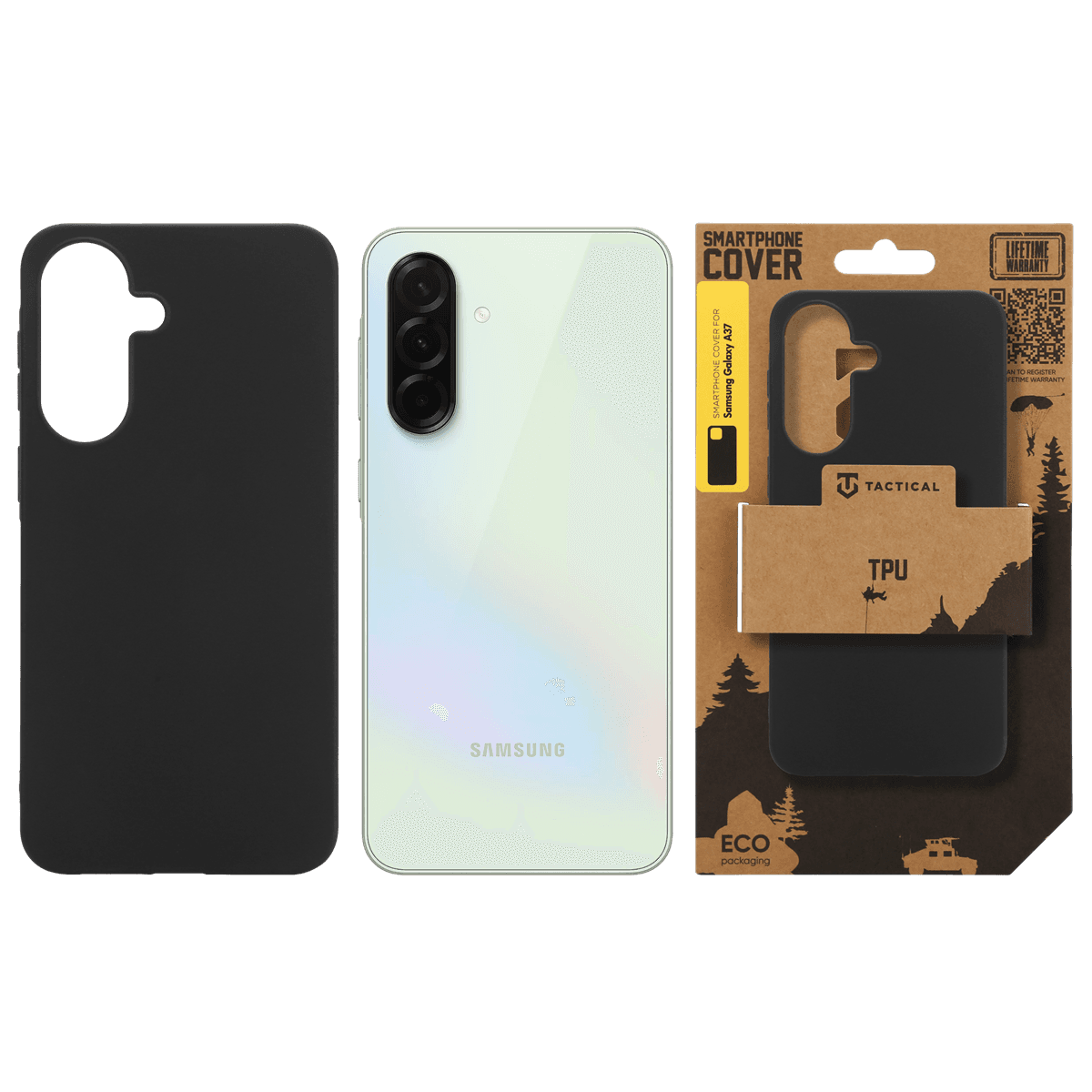 Zadní kryt Tactical TPU pro Samsung Galaxy A37 Black - náhled 3
