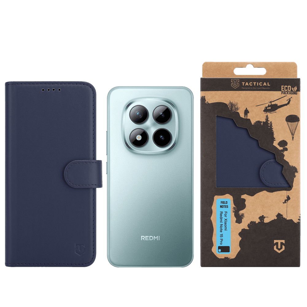 Knížkové pouzdro Tactical Field Notes pro Xiaomi Redmi Note 15 Pro 5G Blue - náhled 3