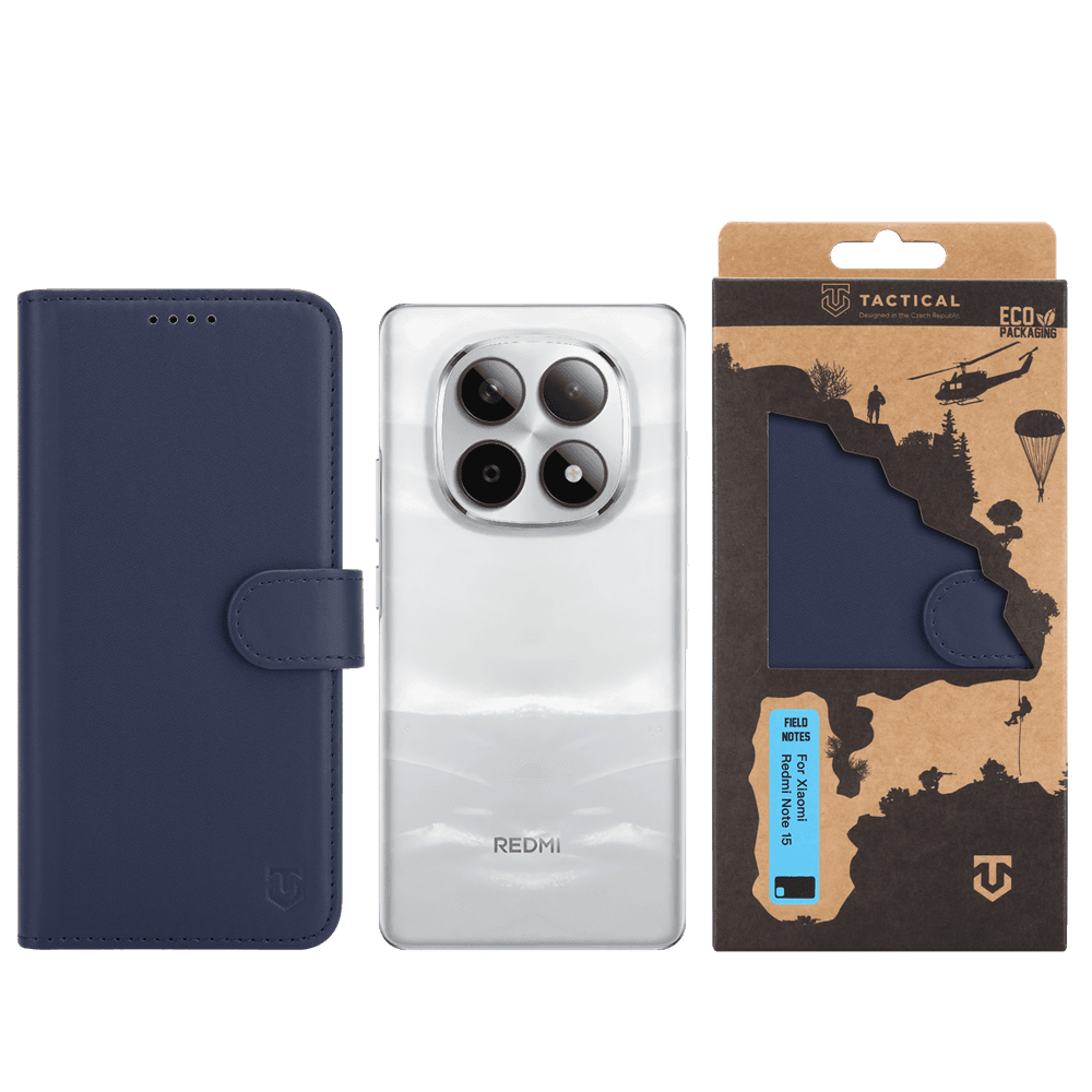 Knížkové pouzdro Tactical Field Notes pro Xiaomi Redmi Note 15 4G/5G Blue - náhled 3