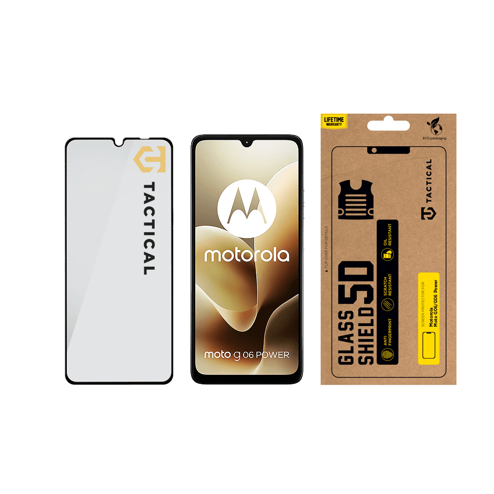 Tvrzené sklo Tactical Glass Shield 5D pro Motorola Moto G06/G06 Power Black - náhled 3