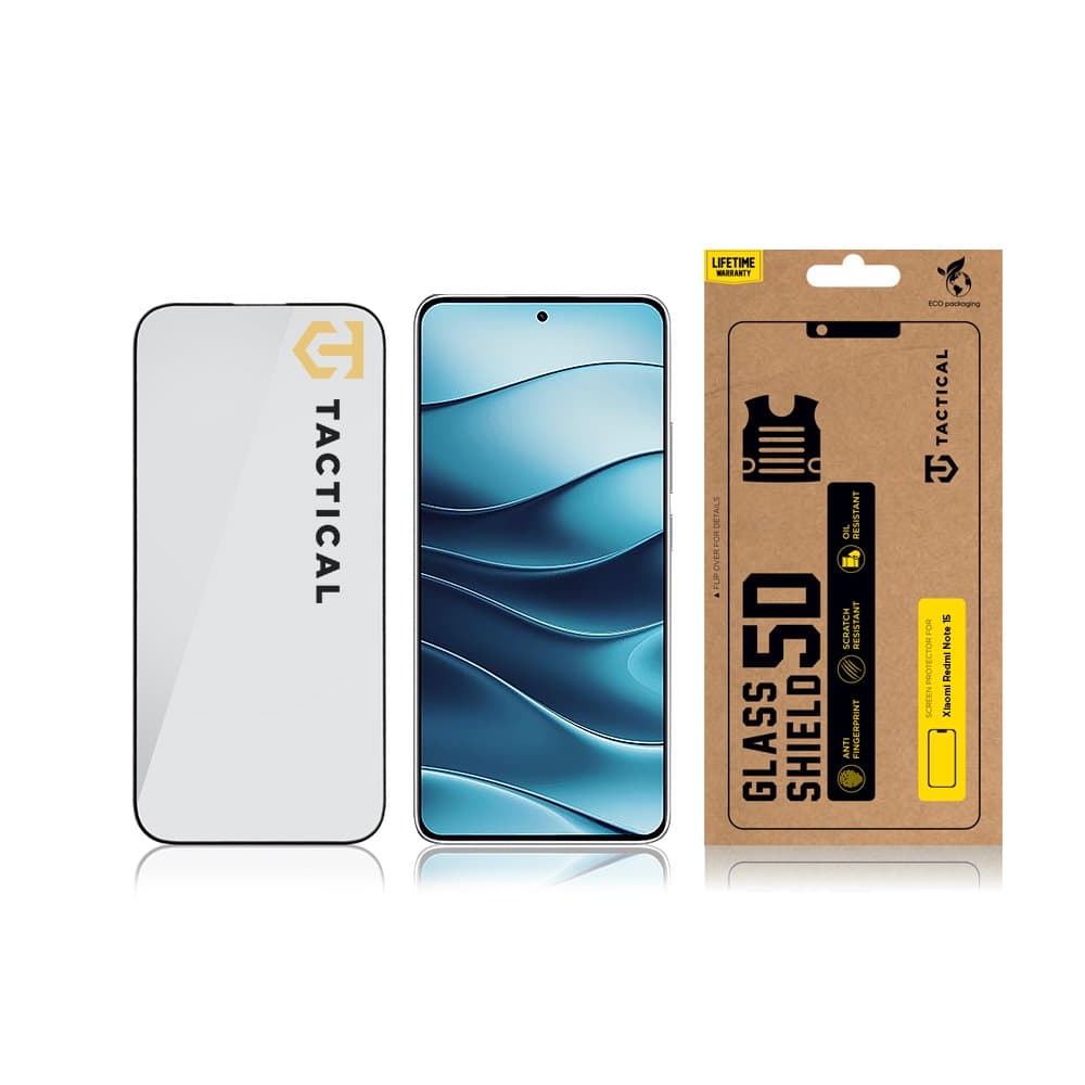 Tvrzené sklo Tactical Glass Shield 5D pro Xiaomi Redmi Note 15 4G/5G Black - náhled 3