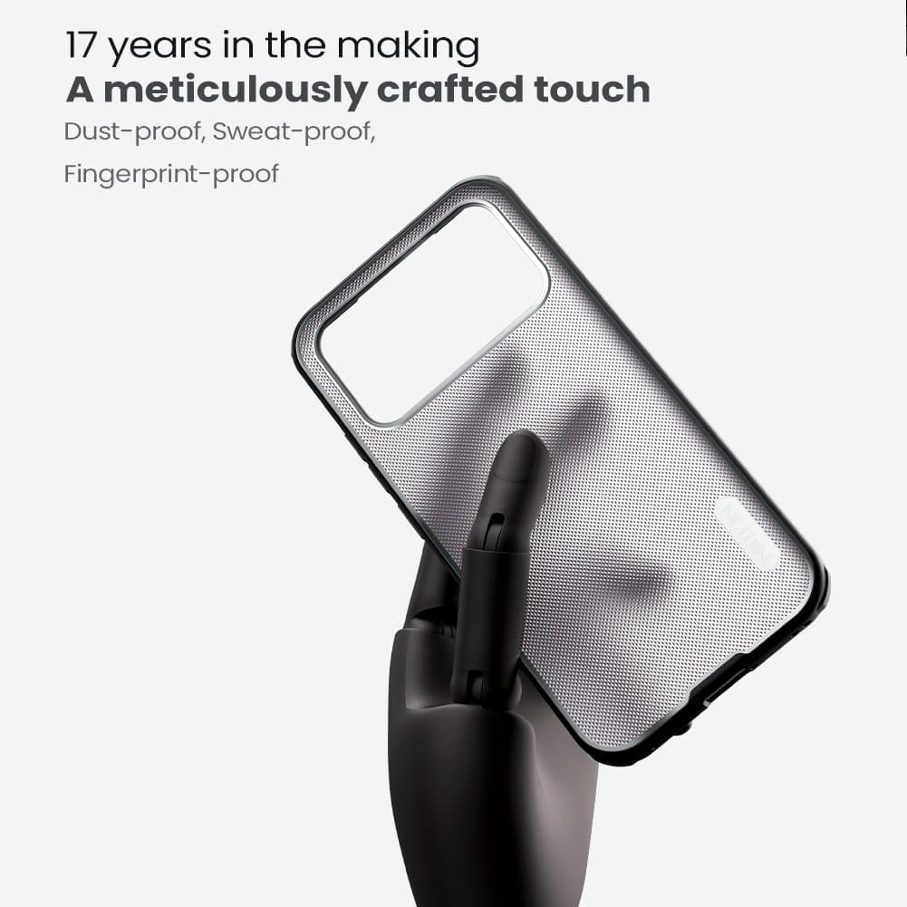 Zadní kryt Nillkin Super Frosted PRO pro Poco F8 Ultra Transparent Black - náhled 3