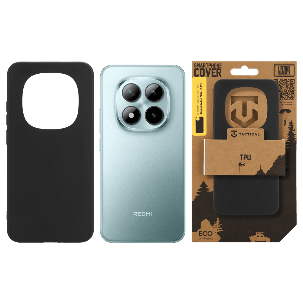 Zadní kryt Tactical TPU pro Xiaomi Redmi Note 15 Pro 5G Black - náhled 3