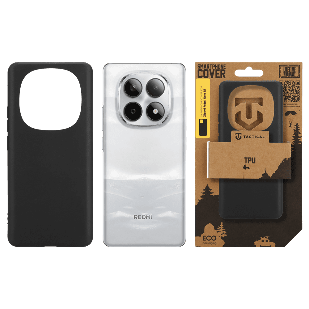 Zadní kryt Tactical TPU pro Xiaomi Redmi Note 15 4G/5G Black - náhled 3